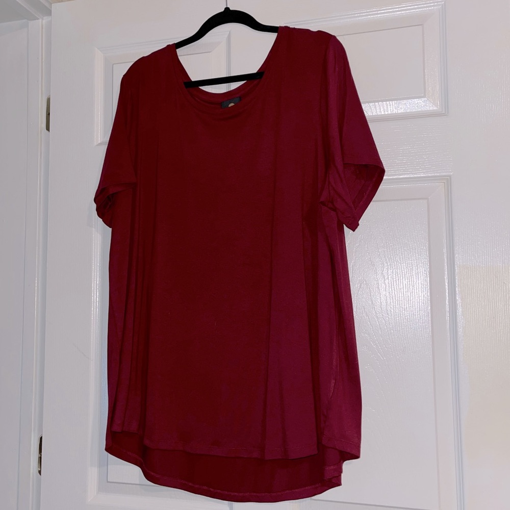 red short sleeve shirt